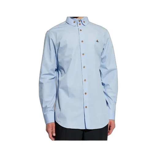 Orb-Embroidered Organic-Cotton Shirt