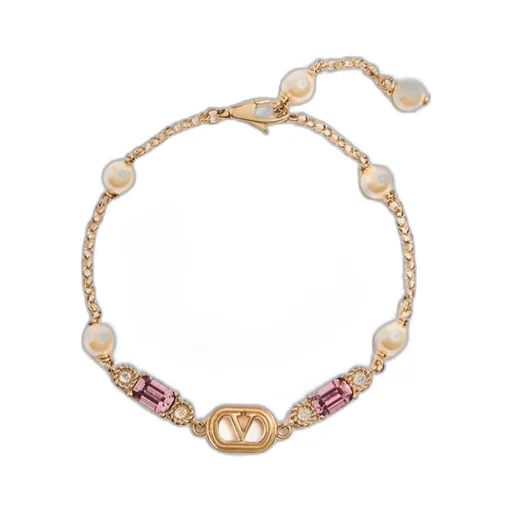 Valentino	Ovalette Vlogo Signature Embellished Bracelet