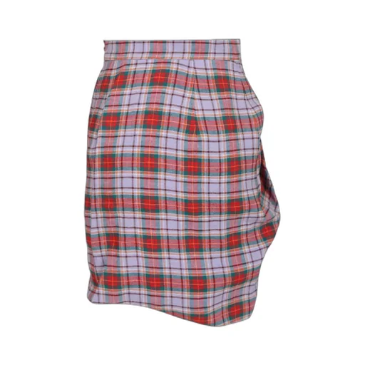 Vivienne Westwood Ruched Check Patterned Skirt