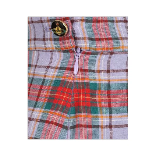 Vivienne Westwood Ruched Check Patterned Skirt
