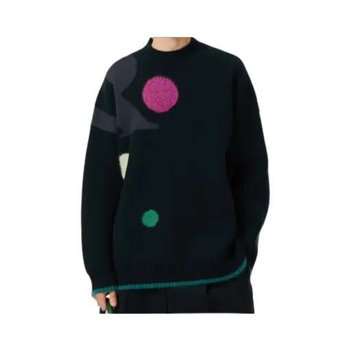 Lacoste Pattern Jacquard Crewneck Jumper