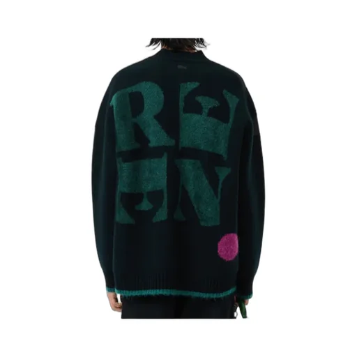 Lacoste Pattern Jacquard Crewneck Jumper