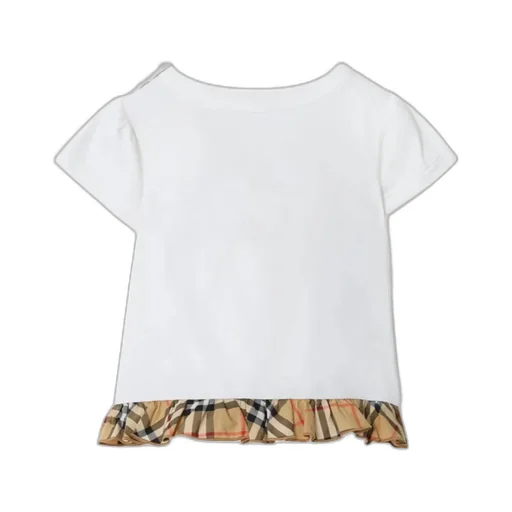 Burberry Kids Ruffled Panel T-Shirt