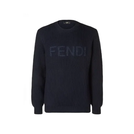 Embroidered-Logo Long-Sleeved Sweater
