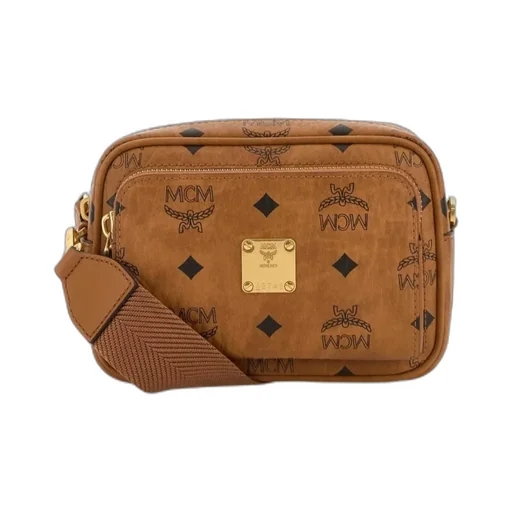 Mcm Aren Printed Zipped Crossbody Bag