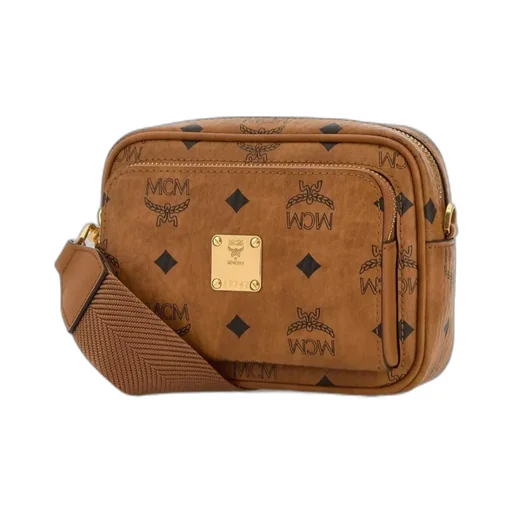 Mcm Aren Printed Zipped Crossbody Bag