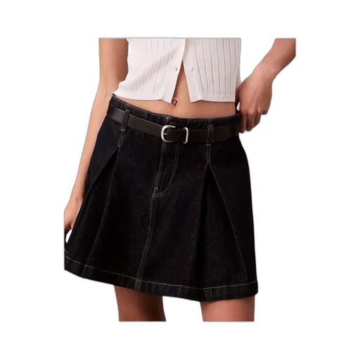 A-Line Denim Mini Skirt