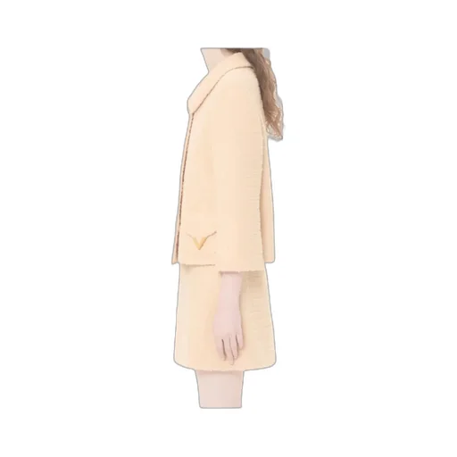 Valentino	Logo Plaque Button Embellished Jacket