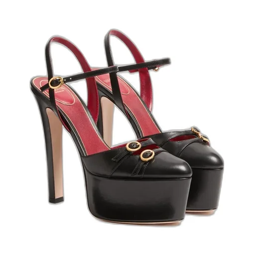 Crasher Platform Pumps In Kidskin 145Mm