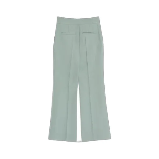 Light Diagonal Wool Trousers