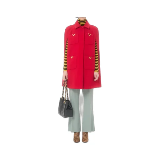 Light Diagonal Wool Trousers