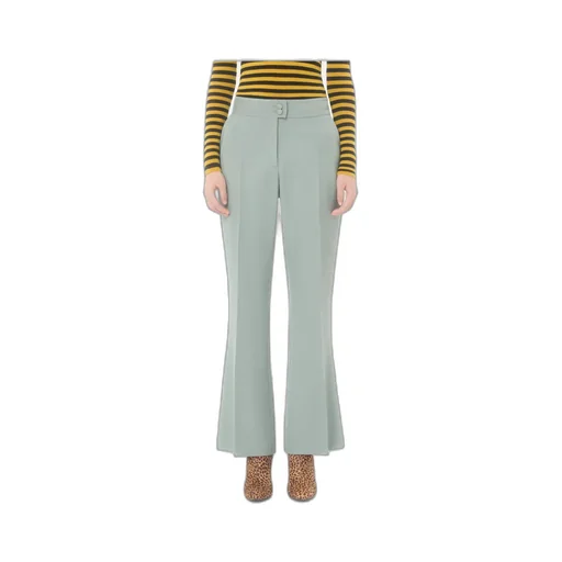 Light Diagonal Wool Trousers
