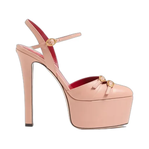 Crasher Platform Pumps In Kidskin 145Mm