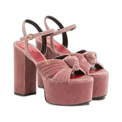 Crasher Velvet Platform Sandal 125Mm