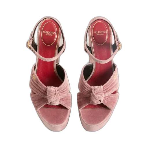 Crasher Velvet Platform Sandal 125Mm