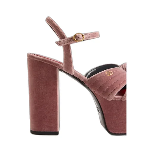 Crasher Velvet Platform Sandal 125Mm