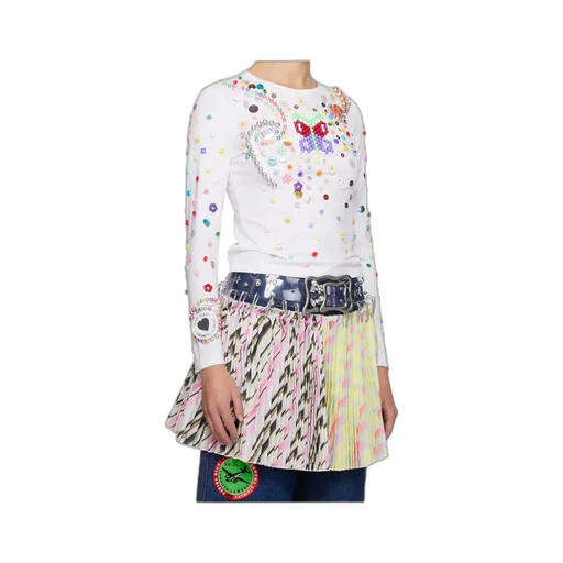 Handmade Beaded Crew Neck T-Shirt
