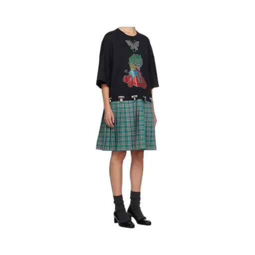 Spaced Out Short-Sleeve Mini Dress