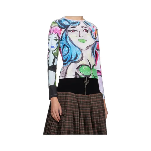Graphic-Print Long-Sleeved T-Shirt