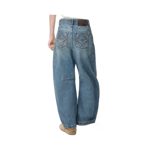 Loewe Barrel Anagram Embroidered Jeans