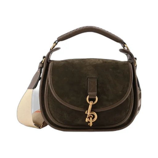 Burberry Clip Foldover-Top Small Tote Bag