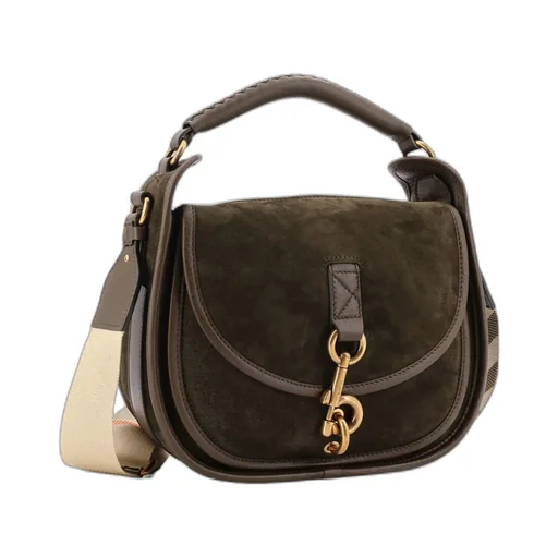 Burberry Clip Foldover-Top Small Tote Bag