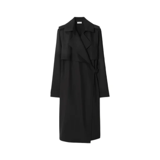 Burberry Long-Sleeved Draped Midi Dress
