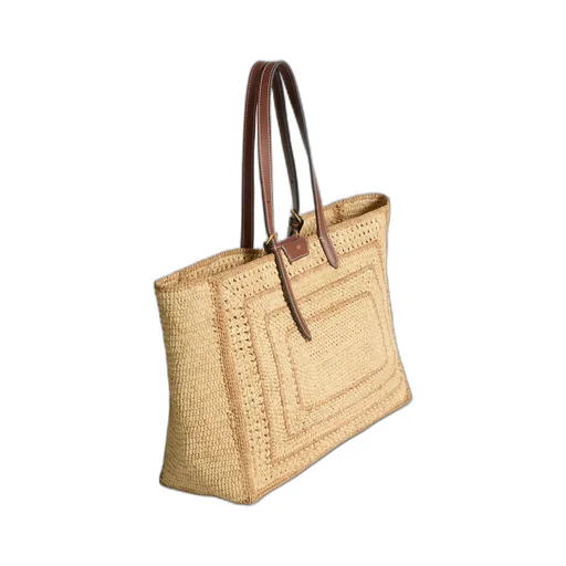 Anya Hindmarch Large Bow-Detail Raffia Tote Bag