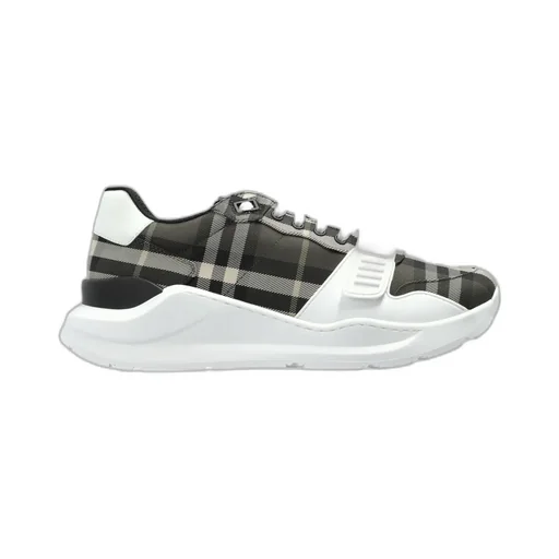 Burberry Checked Lace-Up Sneakers