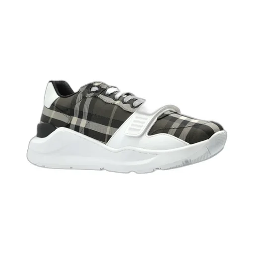 Burberry Checked Lace-Up Sneakers