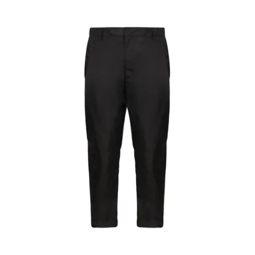 Prada Logo Plaque Tapered Pants