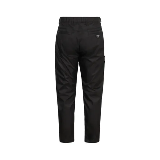 Prada Logo Plaque Tapered Pants