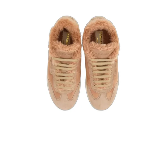 Low Cut Sneaker With Shearling Detail