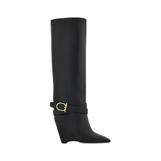 Knee High Boot With Wedge Heel