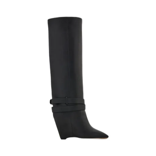 Knee High Boot With Wedge Heel