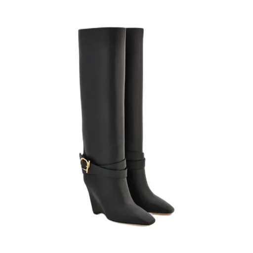 Knee High Boot With Wedge Heel