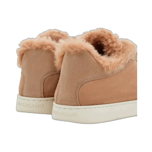 Low Cut Sneaker With Shearling Detail