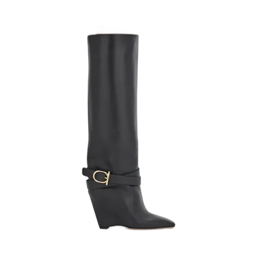 Knee High Boot With Wedge Heel