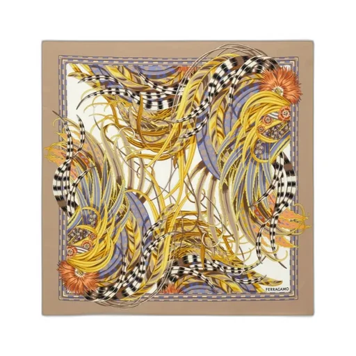 Ferragamo Rooster Print Scarf