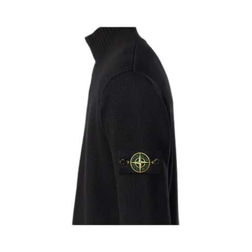 Stone Island Logo Patch Turtleneck Jumper