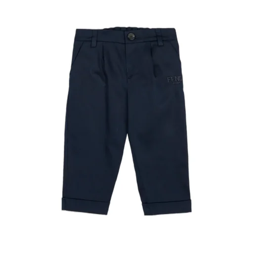 Fendi Kids Logo Embroidered Trousers