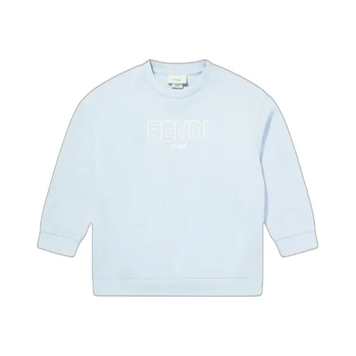 Fendi Kids Logo Printed Crewneck Top