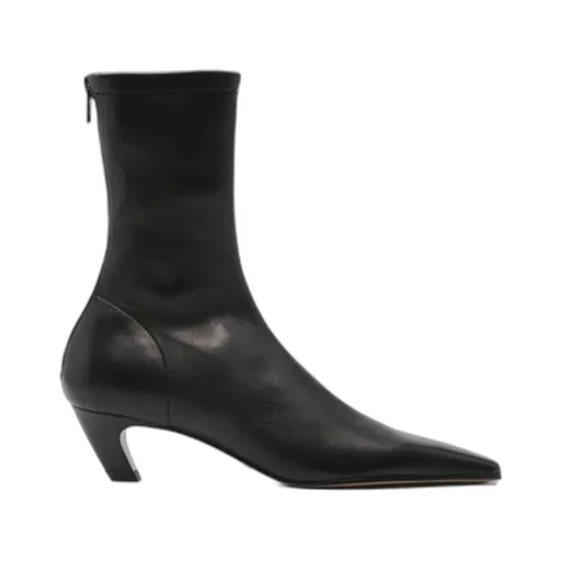 Khaite Pointed-Toe Ankle Boots