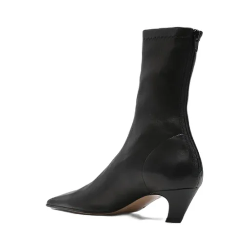 Khaite Pointed-Toe Ankle Boots