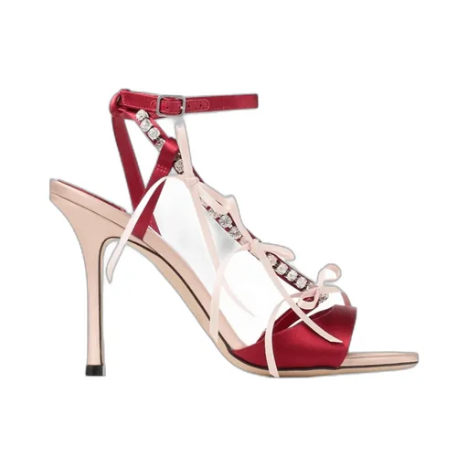 Round-Toe High-Heeled Sandals