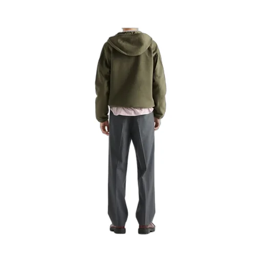 Hooded Technical Fabric Blouson Jacket