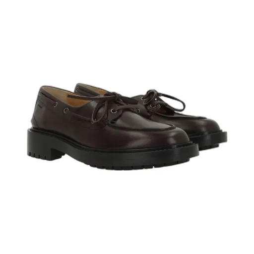 Bally Ebony Lace-Up Loafers