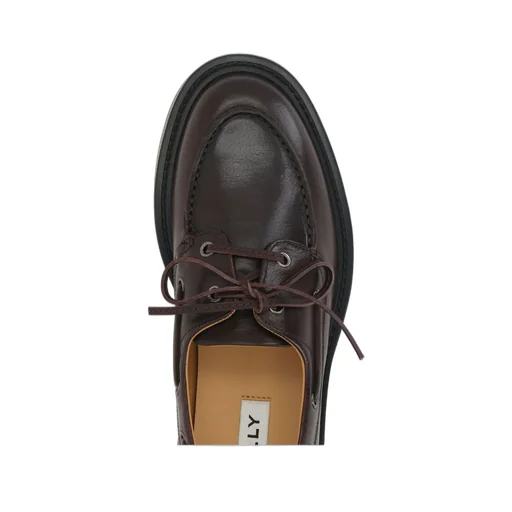 Bally Ebony Lace-Up Loafers