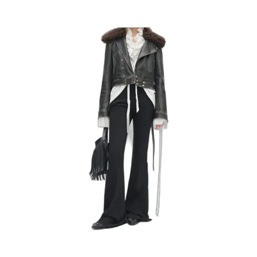 Shearling-Collar Jacket