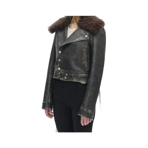 Shearling-Collar Jacket